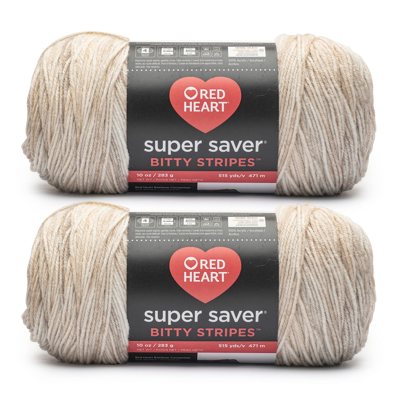 2 Pack Red Heart® Super Saver® Bitty Stripes™ Yarn